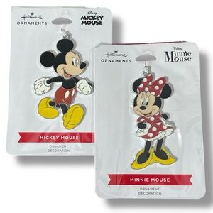 Mickey Mouse & Minnie Mouse Holiday Christmas Ornaments